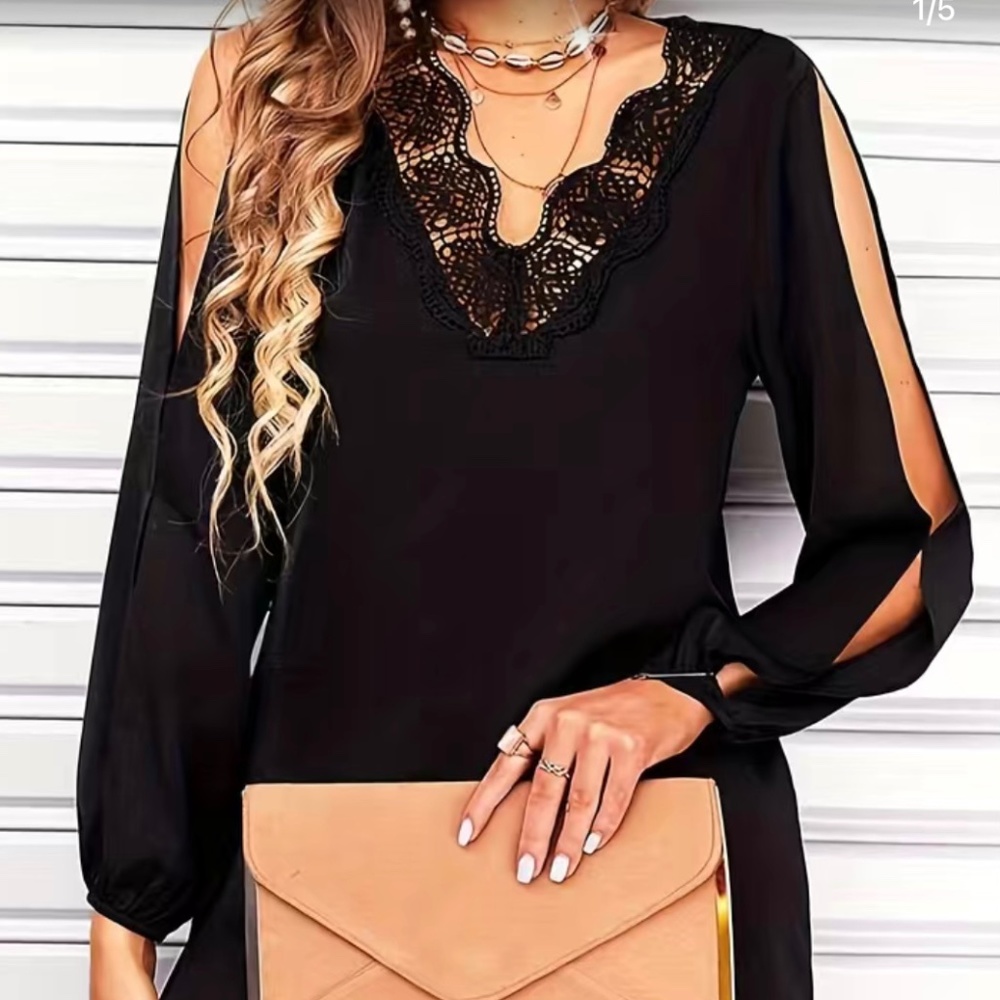 New black long sleeve dress